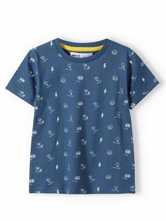 Zdjęcie produktu T-shirt z nadrukiem MINOTI granatowy