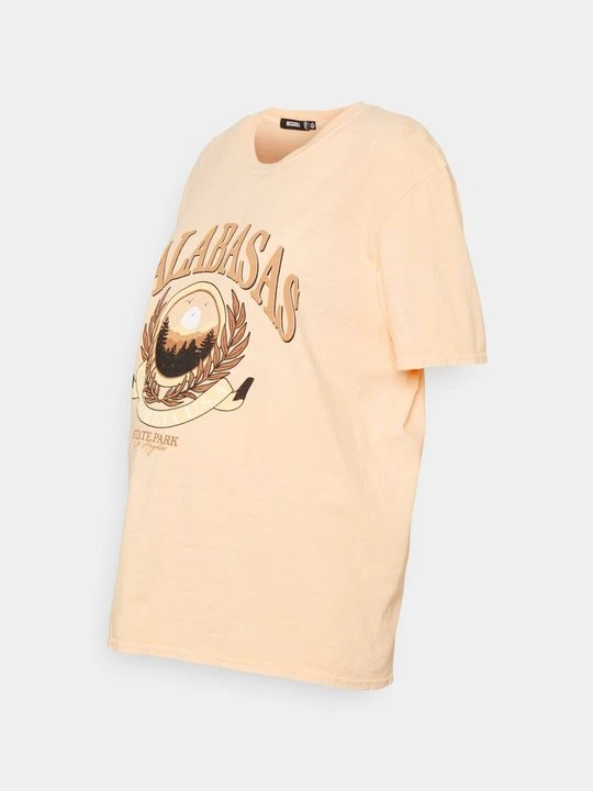Zdjęcie produktu T-shirt z nadrukiem Missguided pomarańczowy