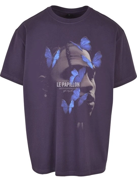 Zdjęcie produktu T-shirt z nadrukiem Mister Tee ciemnofioletowy