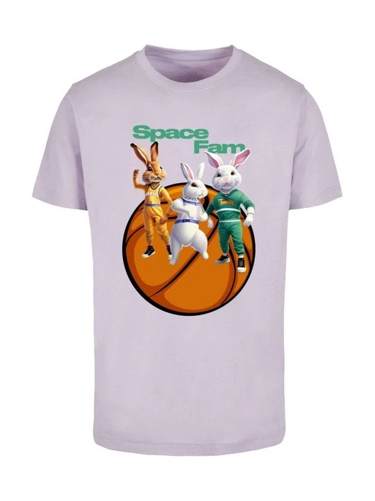 Zdjęcie produktu T-shirt z nadrukiem Mister Tee fioletowy