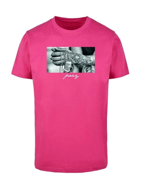 Zdjęcie produktu T-shirt z nadrukiem Mister Tee różowy