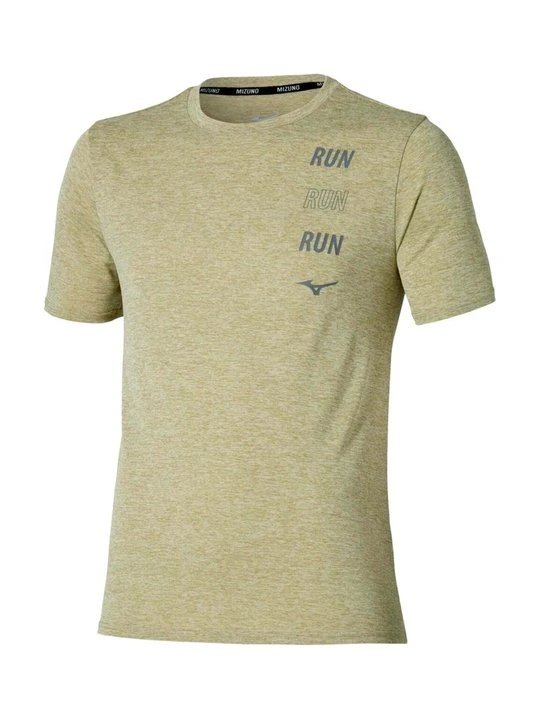 Zdjęcie produktu T-shirt z nadrukiem Mizuno beżowy