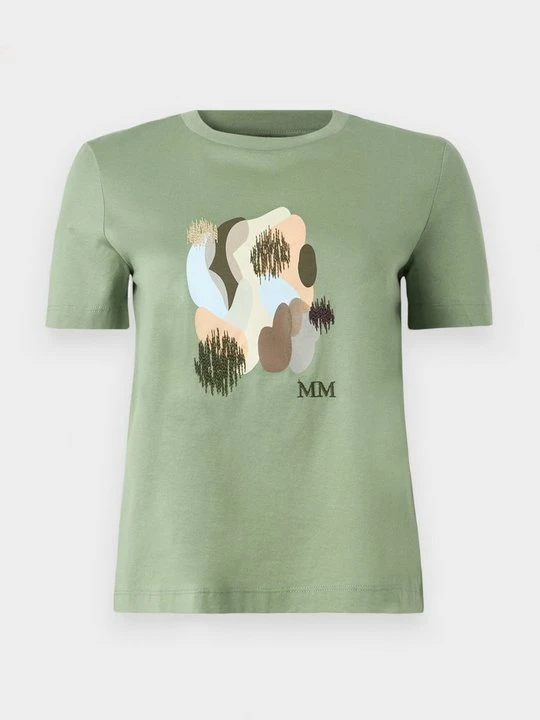 Zdjęcie produktu T-shirt z nadrukiem M--M jasnozielony