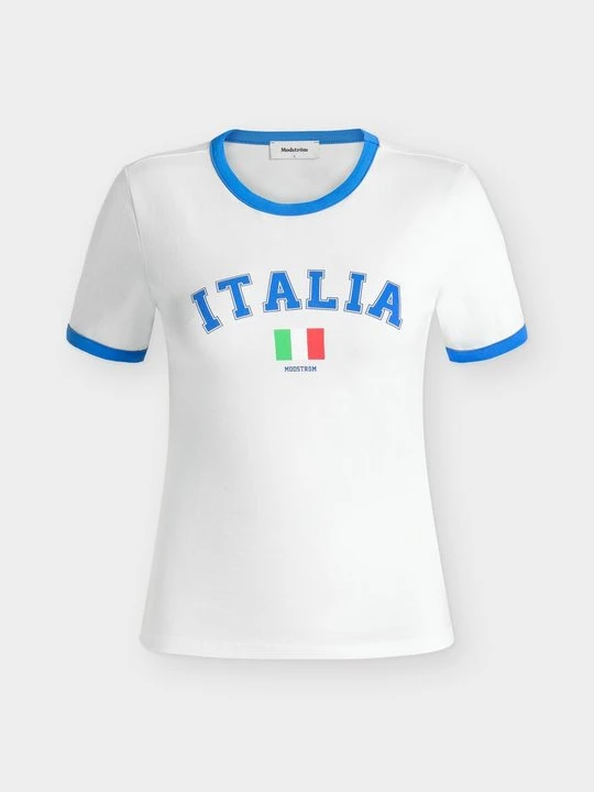 Zdjęcie produktu T-shirt z nadrukiem Modström biały
