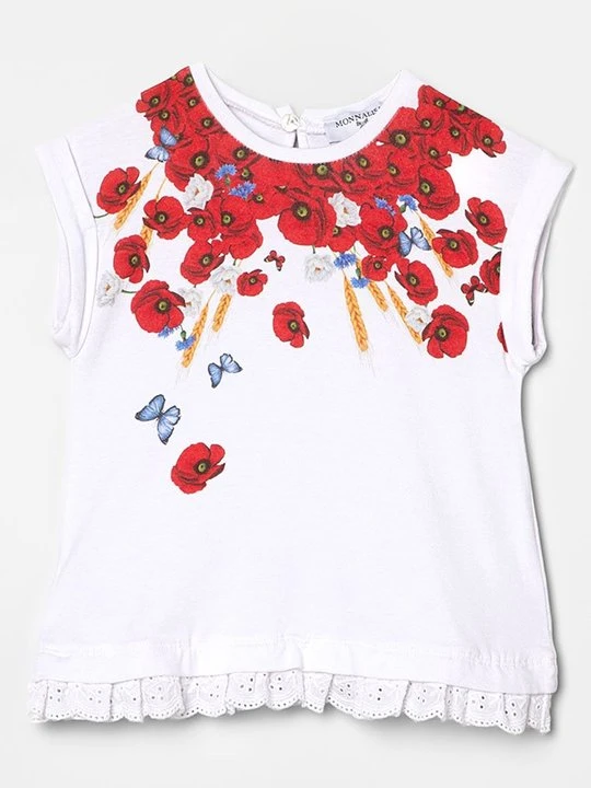Zdjęcie produktu T-shirt z nadrukiem Monnalisa biały