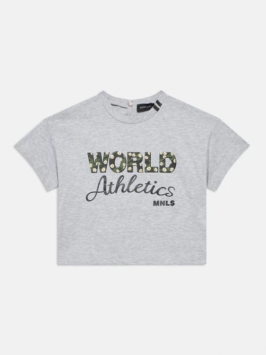 Zdjęcie produktu T-shirt z nadrukiem Monnalisa szary