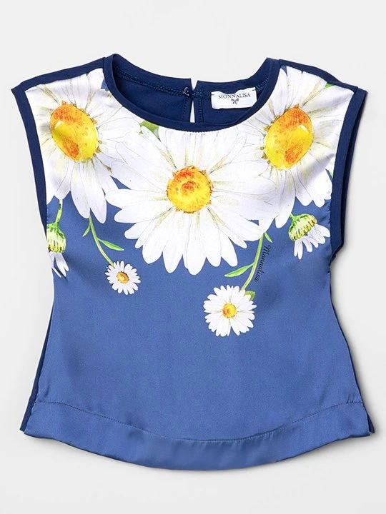 Zdjęcie produktu T-shirt z nadrukiem Monnalisa niebieski
