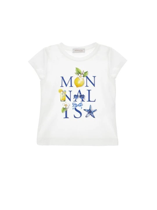 Zdjęcie produktu T-shirt z nadrukiem Monnalisa biały