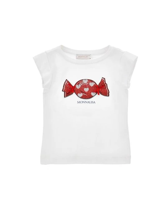 Zdjęcie produktu T-shirt z nadrukiem Monnalisa biały