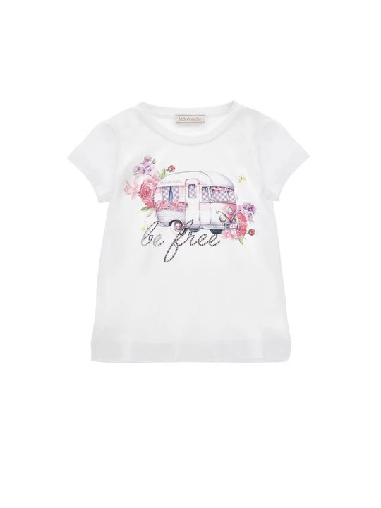 Zdjęcie produktu T-shirt z nadrukiem Monnalisa biały