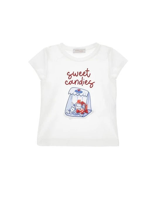 Zdjęcie produktu T-shirt z nadrukiem Monnalisa biały