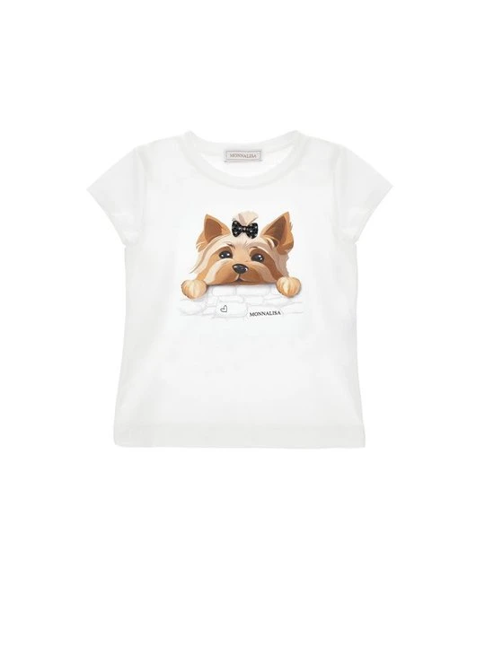 Zdjęcie produktu T-shirt z nadrukiem Monnalisa biały