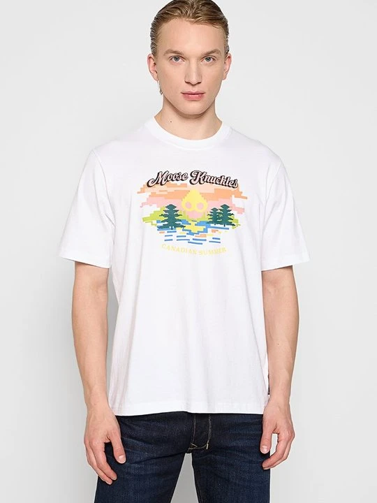 Zdjęcie produktu T-shirt z nadrukiem Moose Knuckles biały
