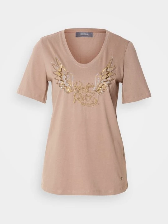 Zdjęcie produktu T-shirt z nadrukiem MOS MOSH brązowy
