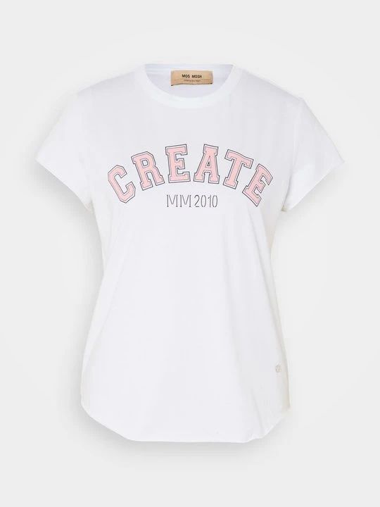 Zdjęcie produktu T-shirt z nadrukiem MOS MOSH jasnoróżowy