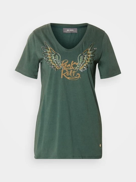 Zdjęcie produktu T-shirt z nadrukiem MOS MOSH ciemnozielony