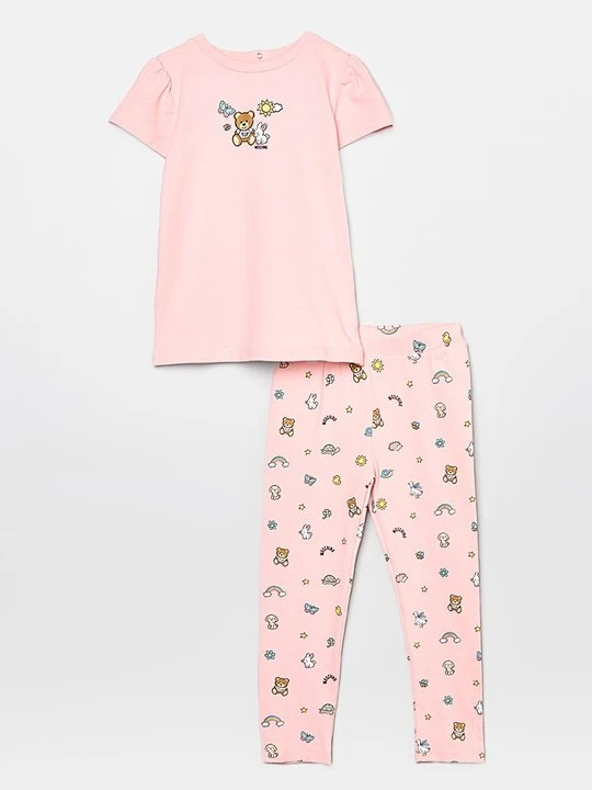 Zdjęcie produktu T-shirt z nadrukiem MOSCHINO jasnoróżowy