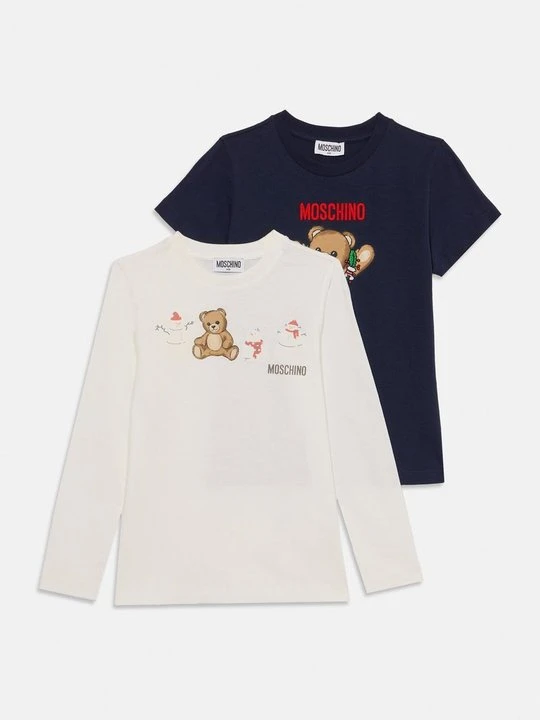 Zdjęcie produktu T-shirt z nadrukiem MOSCHINO mleczny