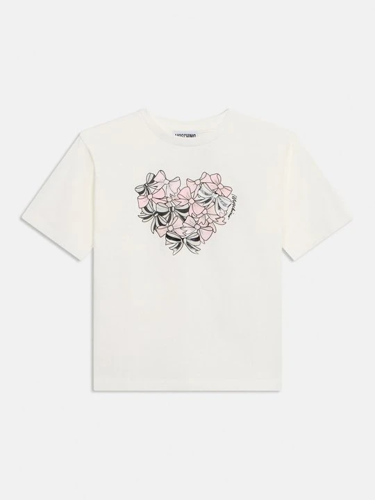 Zdjęcie produktu T-shirt z nadrukiem MOSCHINO mleczny