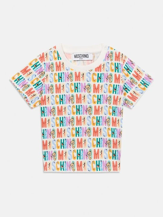 Zdjęcie produktu T-shirt z nadrukiem MOSCHINO mleczny