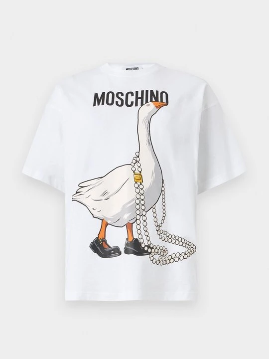 Zdjęcie produktu T-shirt z nadrukiem MOSCHINO biały