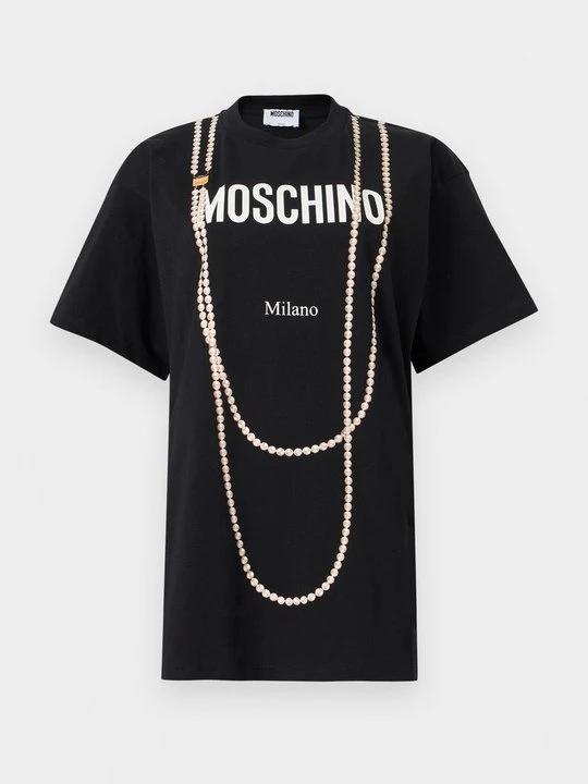 Zdjęcie produktu T-shirt z nadrukiem MOSCHINO czarny