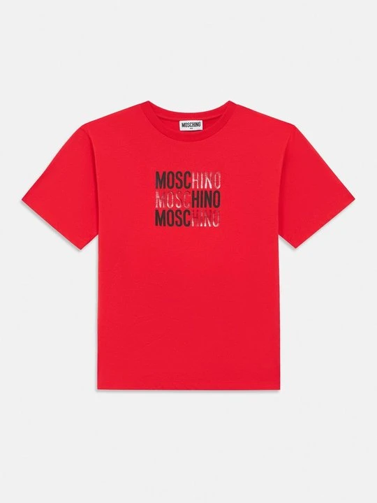 Zdjęcie produktu T-shirt z nadrukiem MOSCHINO czerwony