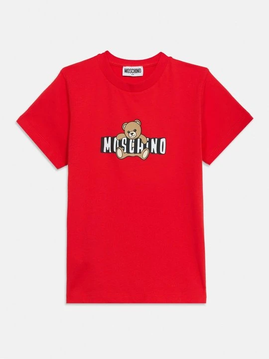 Zdjęcie produktu T-shirt z nadrukiem MOSCHINO czerwony
