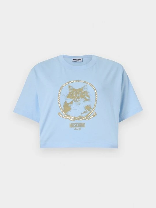 Zdjęcie produktu T-shirt z nadrukiem MOSCHINO jasnoniebieski
