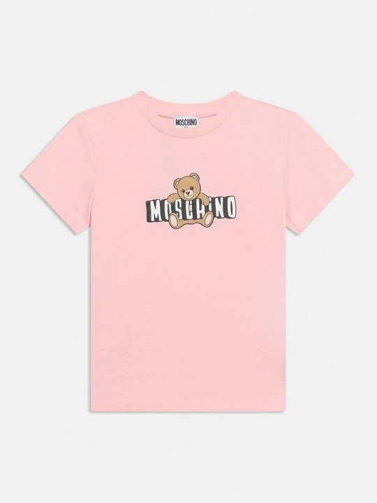 Zdjęcie produktu T-shirt z nadrukiem MOSCHINO jasnoróżowy