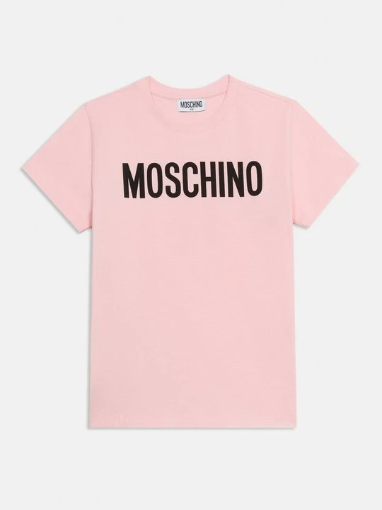 Zdjęcie produktu T-shirt z nadrukiem MOSCHINO jasnoróżowy