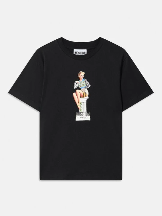 Zdjęcie produktu T-shirt z nadrukiem MOSCHINO czarny