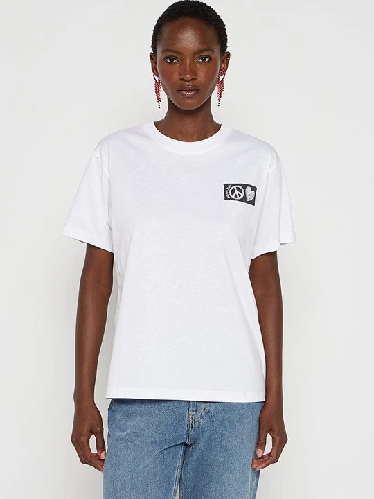 Zdjęcie produktu T-shirt z nadrukiem MOSCHINO biały