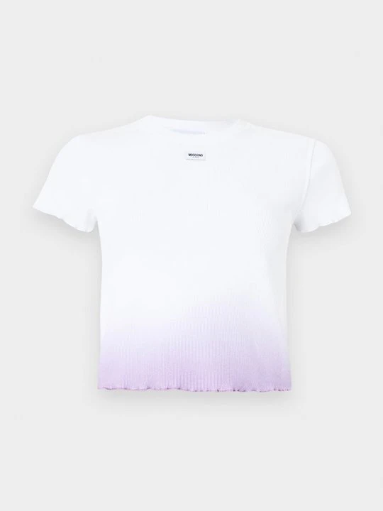 Zdjęcie produktu T-shirt z nadrukiem MOSCHINO liliowy
