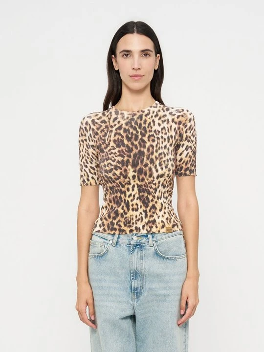 Zdjęcie produktu T-shirt z nadrukiem MOSCHINO mleczny