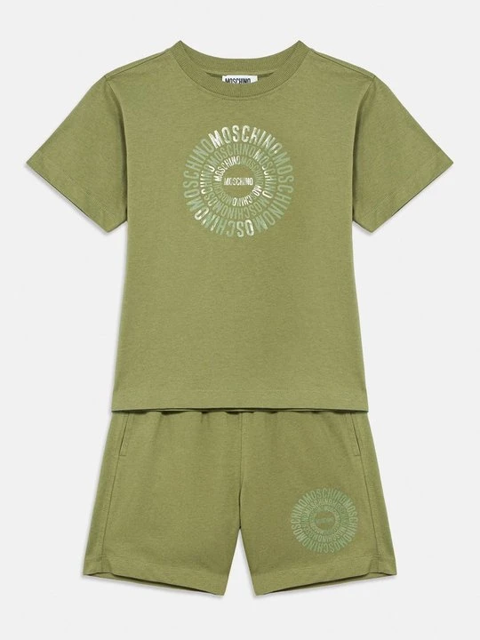 Zdjęcie produktu T-shirt z nadrukiem MOSCHINO oliwkowy
