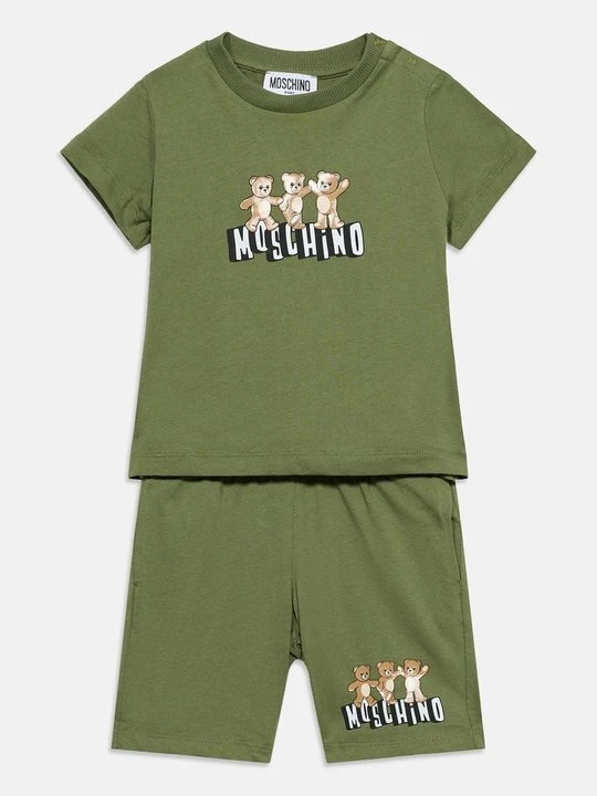 Zdjęcie produktu T-shirt z nadrukiem MOSCHINO oliwkowy