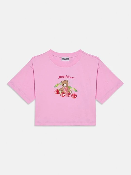 Zdjęcie produktu T-shirt z nadrukiem MOSCHINO różowy