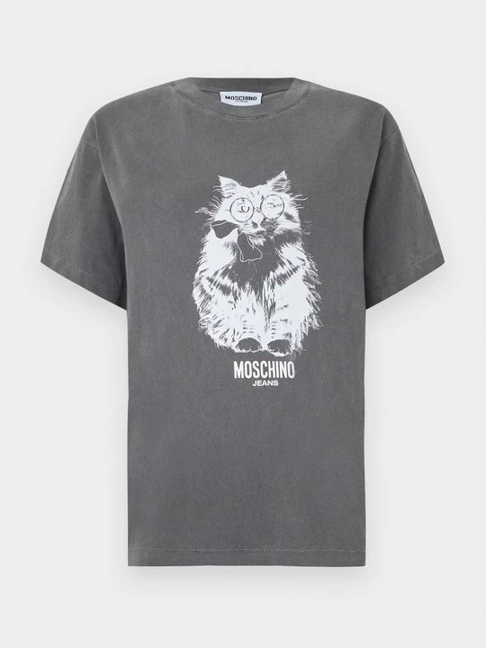 Zdjęcie produktu T-shirt z nadrukiem MOSCHINO szary