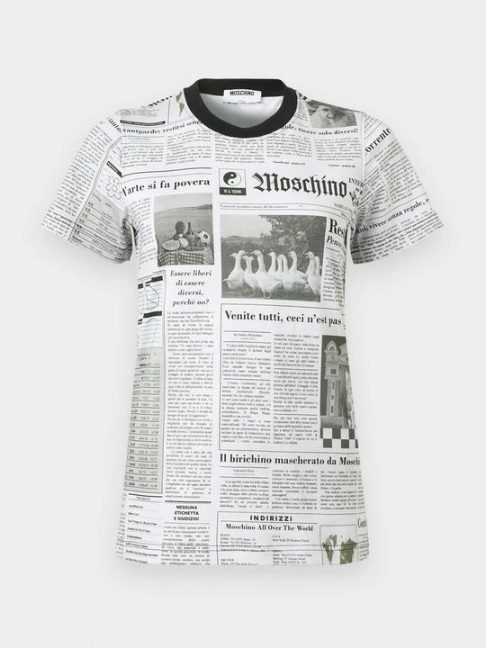 Zdjęcie produktu T-shirt z nadrukiem MOSCHINO szary