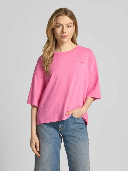 Zdjęcie produktu T-shirt z nadrukiem motywu z tyłu model 'NICA' Ichi Różowawy