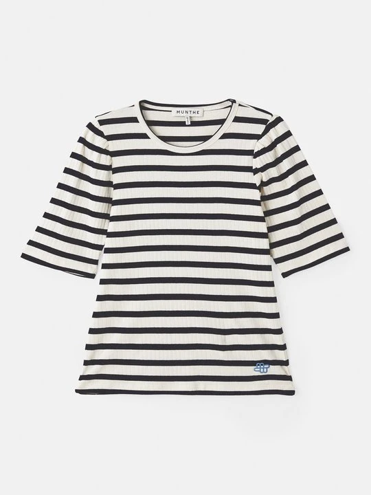 Zdjęcie produktu T-shirt z nadrukiem MUNTHE niebieski