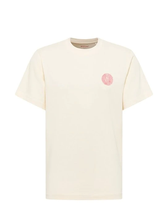 Zdjęcie produktu T-shirt z nadrukiem Mustang beżowy
