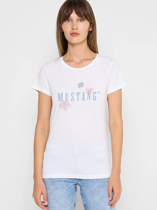 Zdjęcie produktu T-shirt z nadrukiem Mustang biały