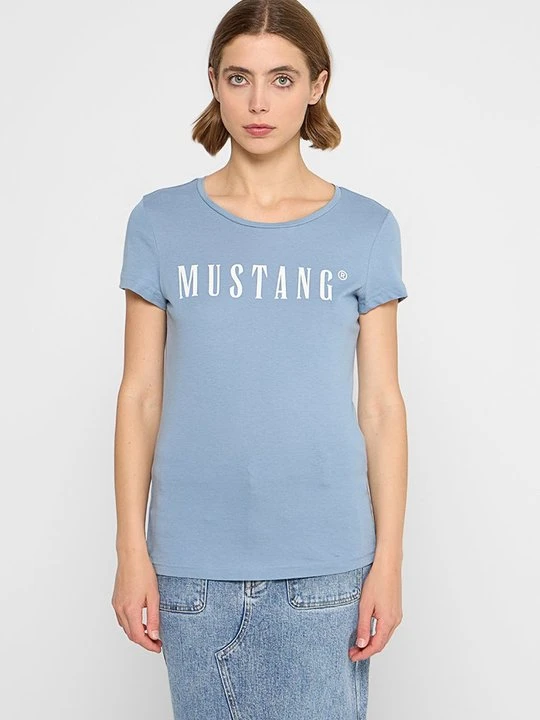 Zdjęcie produktu T-shirt z nadrukiem Mustang jasnoniebieski