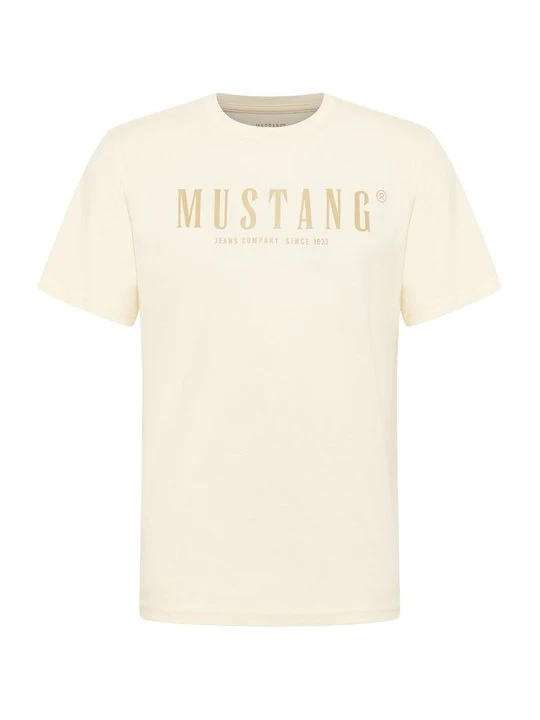 Zdjęcie produktu T-shirt z nadrukiem Mustang mleczny