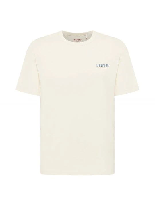 Zdjęcie produktu T-shirt z nadrukiem Mustang mleczny