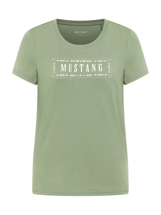 Zdjęcie produktu T-shirt z nadrukiem Mustang zielony