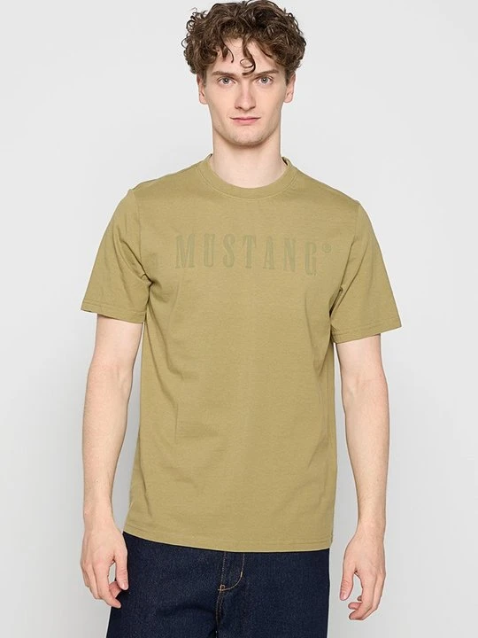 Zdjęcie produktu T-shirt z nadrukiem Mustang zielony
