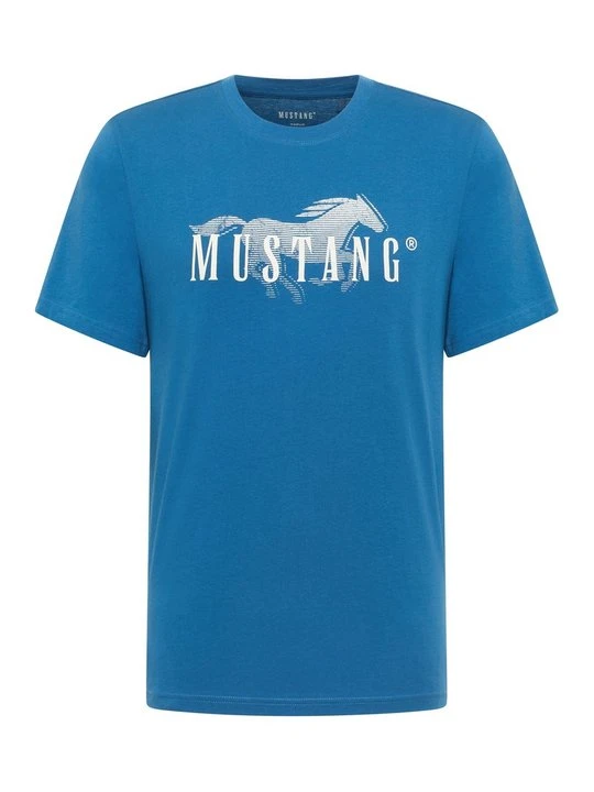 Zdjęcie produktu T-shirt z nadrukiem Mustang niebieski